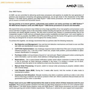 AMD afirma que no caerá en los errores de NVIDIA con las reglas de venta Zen 3 y RDNA2