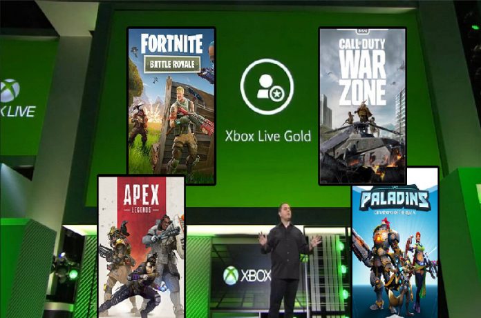 Xbox Live podría ser gratuito para Fortnite y Apex Legends
