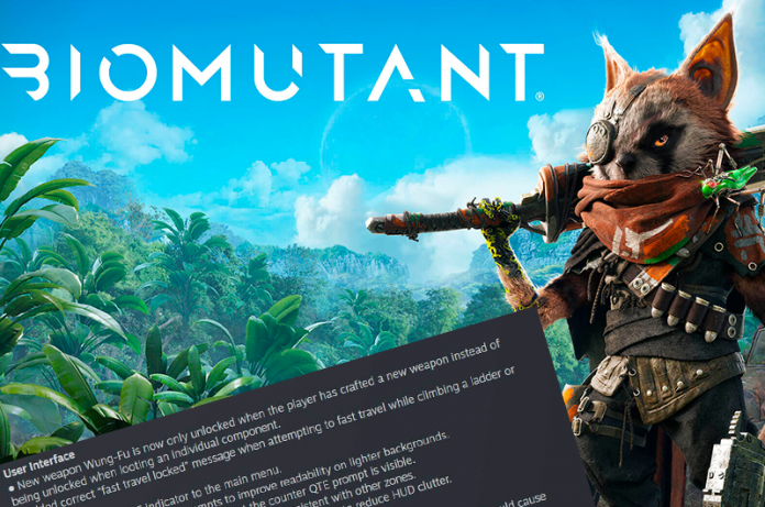 Nuevo parche de Biomutant arreglara lo malo del juego