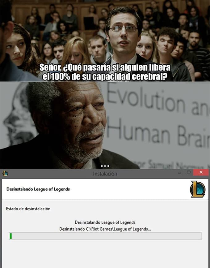 MEME VIDEOJUEGO MORGAN FREEMAN 100% DE CAPACIDAD CEREBRAL