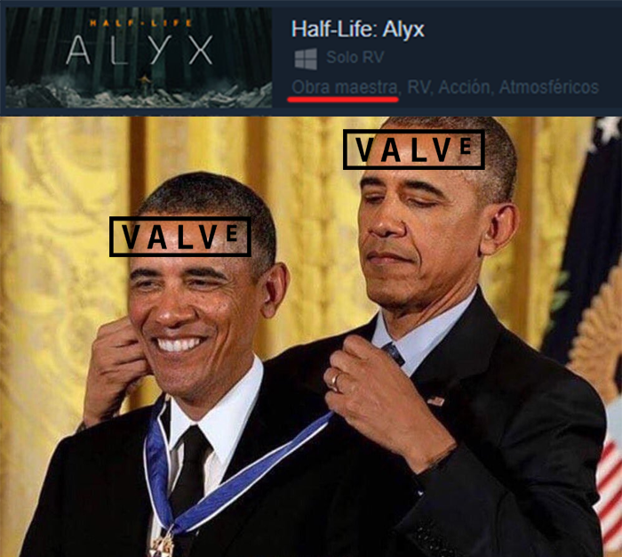 MEME VIDEOJUEGOS STEAM HALF-LIFE ALYX