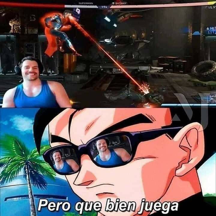 MEMES VIDEOJUEGOS HENRY CAVILL JUGANDO CON SUPERMAN