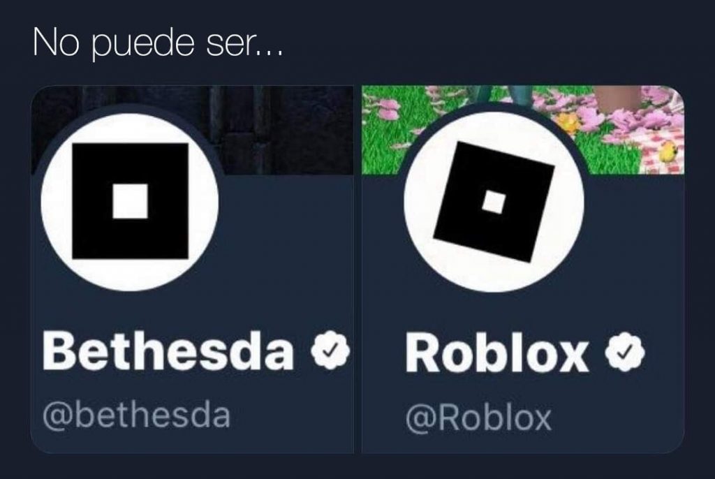 MEME VIDEOJUEGO LOGO DE ROBLOX Y BATHESDA SE PARECEN