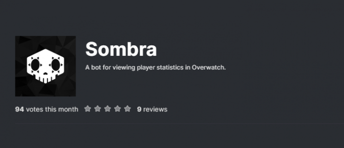 Sombra#2036 te permite ver tus estadísticas en el juego Overwatch por tu apodo en el juego. El bot fue desarrollado como un experimento,