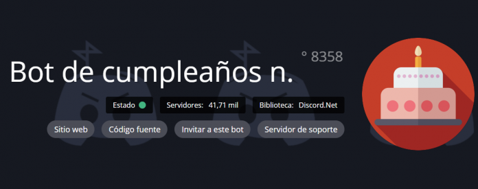 Birthday Bot#8358 es un bot simple y de un solo propósito. Establecerá un rol para sus usuarios durante la duración de sus cumpleaños