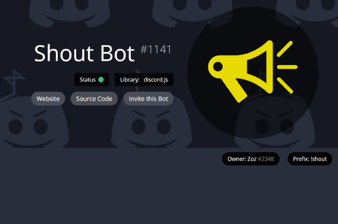 El bot de discord Shout Bot#1141 es un bot para hacer que tus conversaciones de Discord sean ALTAS y le agregues estilo