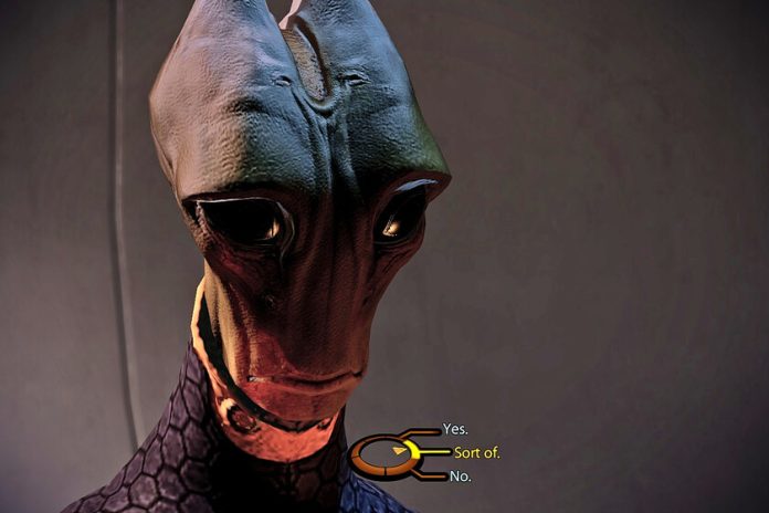 ¿Sabías que la rueda de diálogos de Mass Effect está patentada? Pero hay un vacío legal que ha permitido que otros RPG como Fallout 4 lo imiten